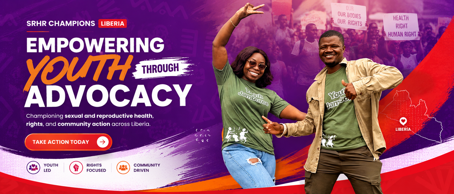 SRHR Champions-Liberia Empowering Youth Through Advocacy Header